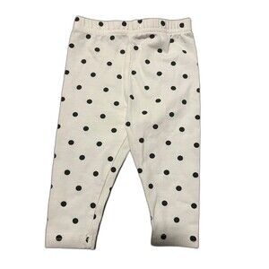 Cozy Cub Baby Girl White Polka Dot Leggings